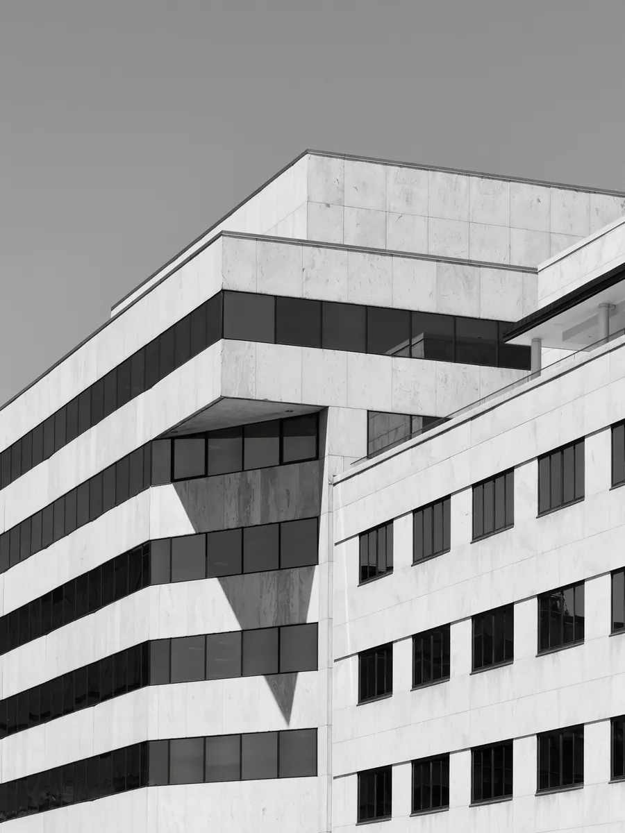 Architectural planes defined by light, shadow and strong lines