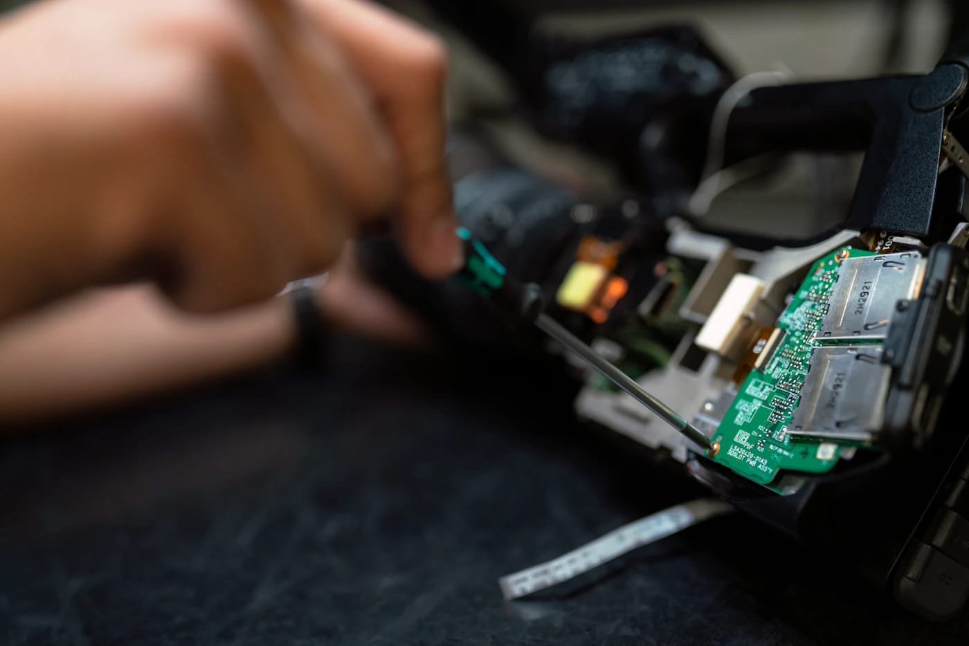 Electronic equipment being assessed at an engineering workbench